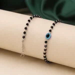 Anklet | Trendy Evil Eye Ankle Eye Anklet for Positive Vibes | A5 (Pair of 2 Pics)
