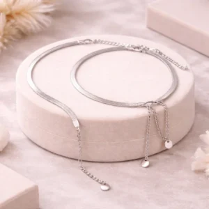 Anklet | Premium Snake Chain Anklet with Charms | A1 (Pair of 2 Pics)